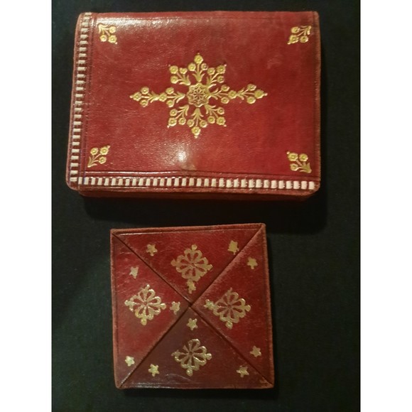 Moroccan Wallet and Bi-Fold Coin Purse Leather - Picture 1 of 8